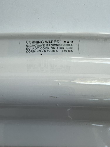 Corning Ware Microwave Browning Grill 12" X 11.5" MW-2 Plate Dish Tray - Picture 5 of 6