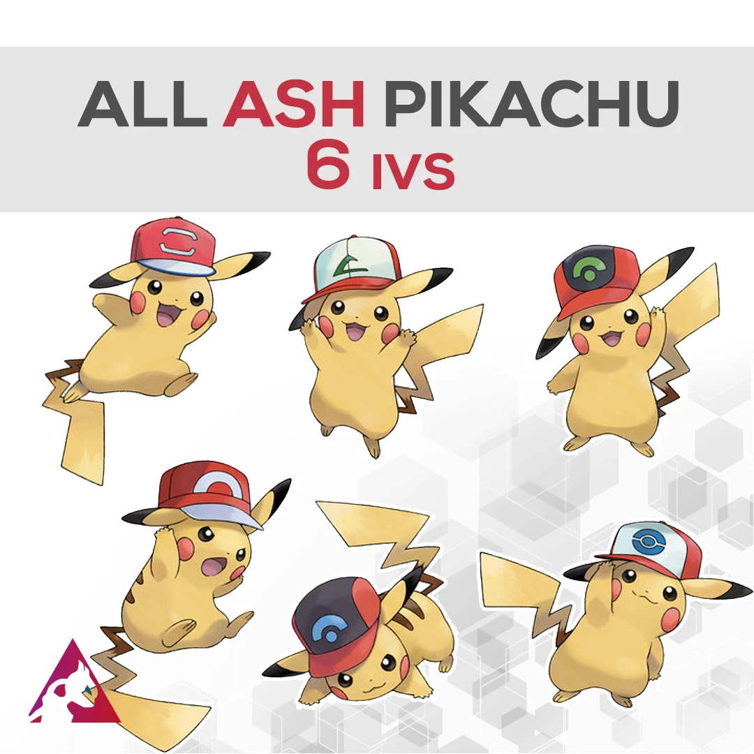 6IV Ultra Shiny Ash Cap Pikachu All Regions World Pokemon Sword