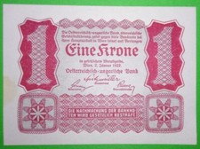 C/11/5, Austro-Hungary, 1 Kronen, 1922 P-73, Auncirculated, last one.