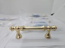 9 Pack Brushed Brass Cabinet Pulls 3 Inch 76mm Hole Center Cabinet Hardware G...
