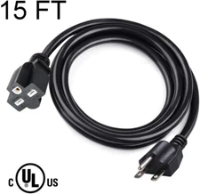 15FT Power Cord for Antminer UL Listed 3 Prong 14 Gauge SJTW 15 Amp 240 Volt