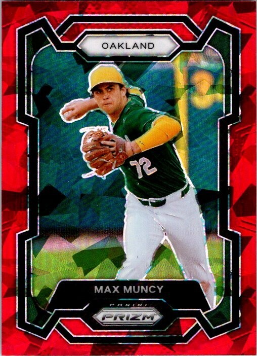 2024 Panini Prizm #42 Max Munch RC Rookie Card SP Red Cracked Ice