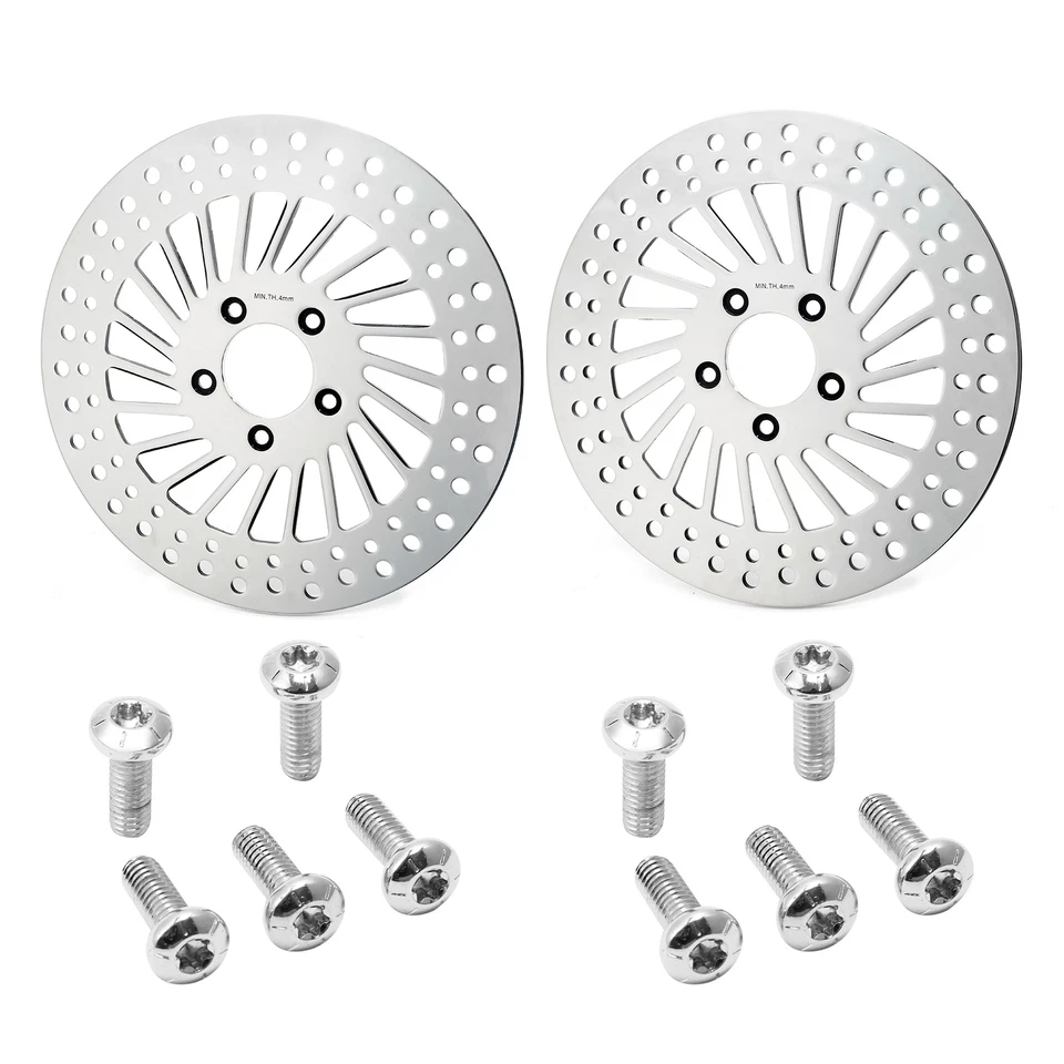 11.8" Front Brake Rotor Disc & Bolts For Harley Touring Glide 08-23 Dyna Softail - Image 2 of 4