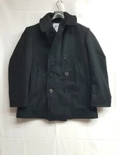 Defense Logistics Agency Men's Quarterdeck Collection Overcoat Black 40S Wool