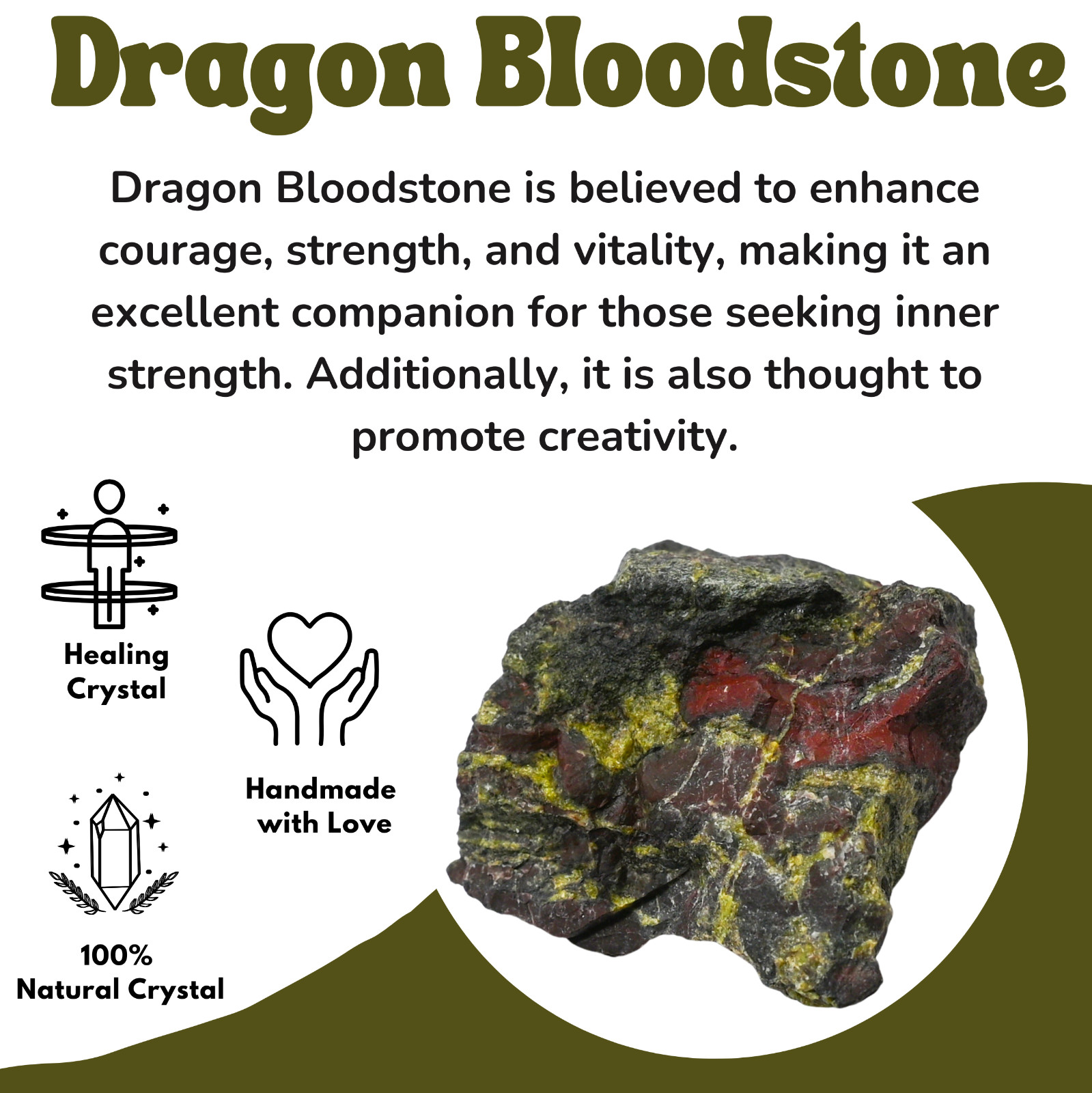 Dragon Bloodstone Raw Rough Crystal Stone Falak Tayyeb Platinum