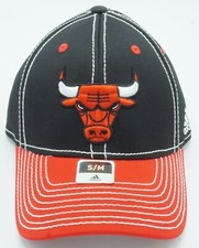 NBA Chicago Bulls Adidas Adult Structured Flex Fit Curve Brim Cap Hat NEW
