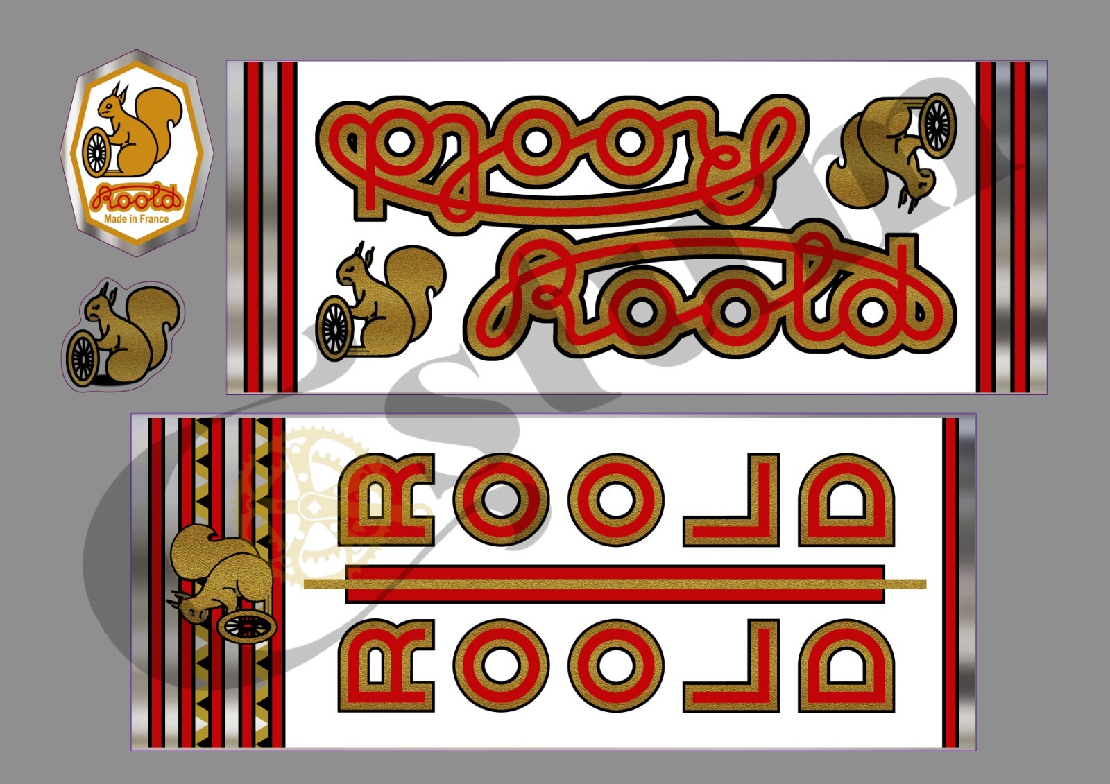 Autocollants vélo ROOLD ROOL202 stickers imperméables anti-UV pour cadre