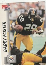 FREE SHIPPING-MINT-1992 Pro Set Barry Foster #627 STEELERS PLUS BONUS CARDS