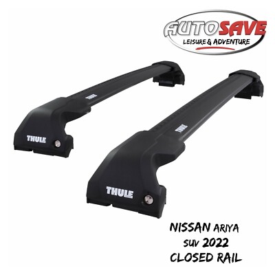 THULE - WingBar Edge Black Roof Bars to fit Nissan ARIYA (2022) with Closed Rail
