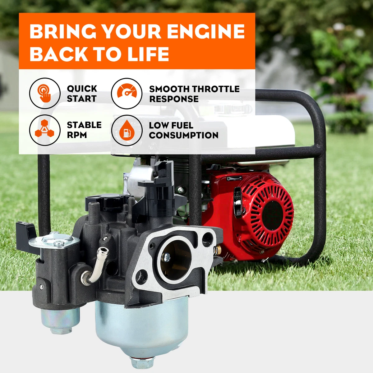 Carburatore Compatibile Con Honda GX160 GX140 6.5CV 5.5CV – Con Guarnizioni E Filtro - Foto 5