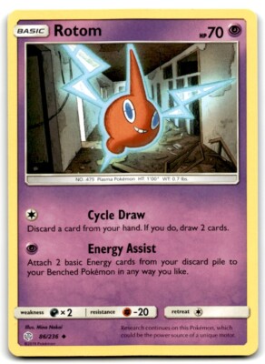 2019 Sun & Moon - Cosmic Eclipse Rotom b Basic/Uncommon #86