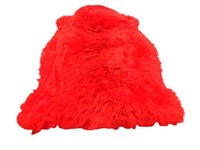Premium South American Sheepskin Rug - Red - Approx 93cm X 57cm Premium South American Sheepskin Rug - Red - Approx 93cm X 57cm