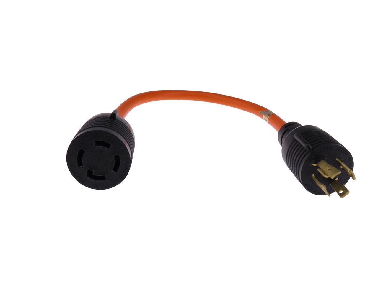 MPI Tools L14-20p to L14-30r pigtail adapter 12 Gauge 20 Amp to 30 amp