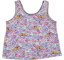 Vintage 90s Pooh  Piglet Floral Pajama Top Womens Fit Flower Disney Cute Shirt