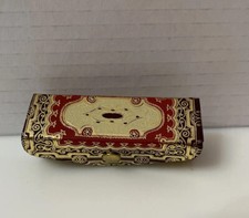 Vintage Fiocchi Italian Snap Red Leather Lipstick Case Holder w/Mirror