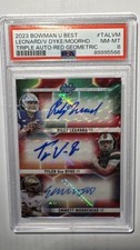 2023 Bowman U Best Leonard Van Dyke Moorehead RED Geometric Auto #1/5 PSA 8 NMMT