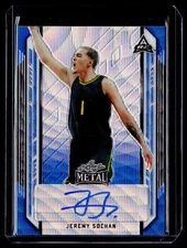 2021-22 Leaf Metal #BA-JS3 Jeremy Sochan Blue Wave #/30
