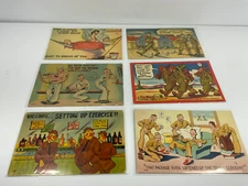 Vintage WWII US Army Comics Postcard Lot Of 6   #PC3