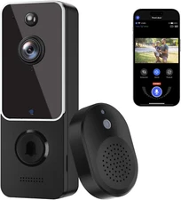  Doorbell Camera, AI Human Detection, Cloud Storage, Night Vision,