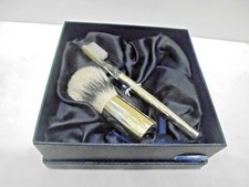 SET PENNELLO DA BARBA & SPAZZOLINO DA DENTI IN OTTONE E BAGNO ORO
