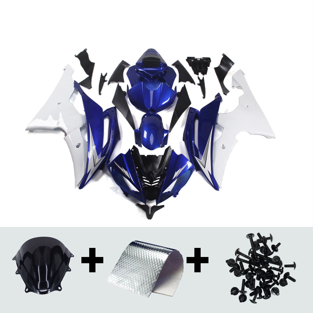 Blue White ABS Fairings Kit For Yamaha YZF R6 2008 -15 2016 YZF