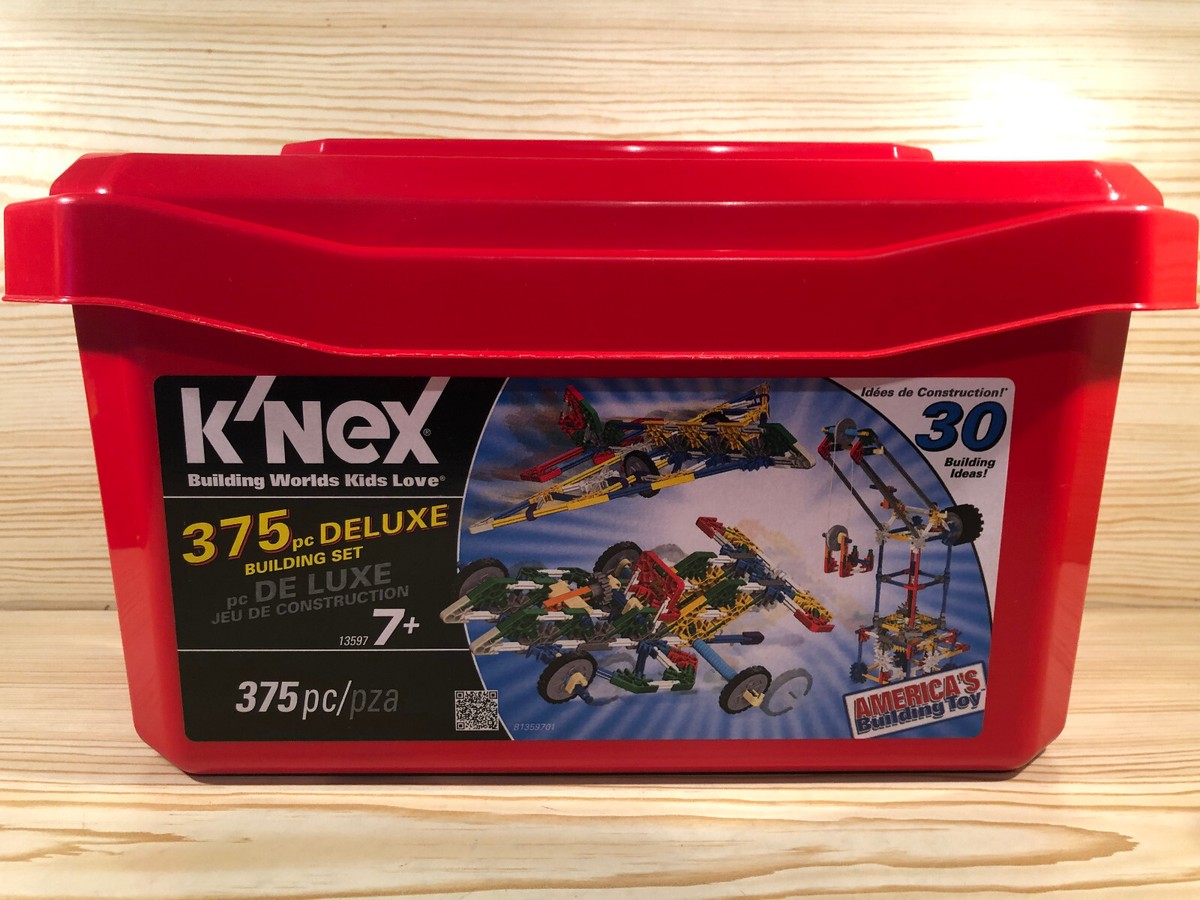 K'NEX Delux 375 Piece Building Set 81359701 Complete With Instructions and  Case