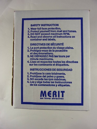 MERIT 2" Diam x 1" Face Width, Medium Aluminum Oxide Nonwoven Coated Mounted Fla - Picture 5 of 9