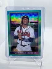 2021 Bowman Chrome Ronald Acuna Jr. 91B-RA Aqua Green Refractor 24/125 SP