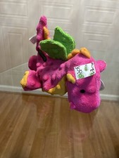 GoDog Sea foam Dragon Large Squeaky Plush Dog Toy 9  
