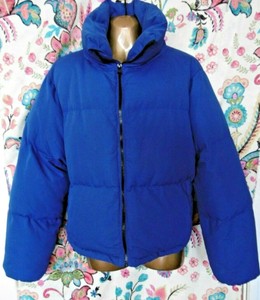 cobalt blue puffer jacket