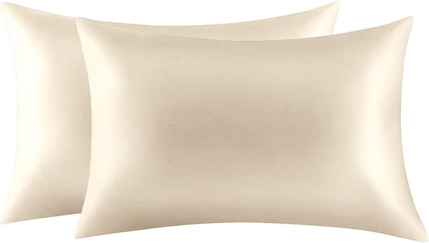 Mulberry Silk Pillowcases Set of 2, King Size, Buff Beige