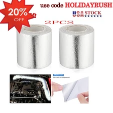 2x 16ft Silver Self-Adhesive Reflective Heat Wrap Shield Barrier Protection Tape