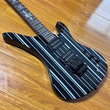  Nuovissima chitarra elettrica Synyster Gates Signature nera con strisce argento 