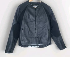 Icon Leather Merc Stealth Motorcycle Biker Jacket Womens Black L