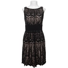 Swing, Cocktailkleid, Größe: 38, Schwarz/Beige #VJ2