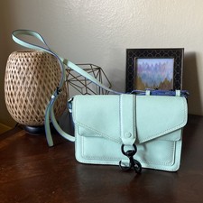 Rebecca Minkoff Crossbody- Mint Green, Blue Trim NWOT