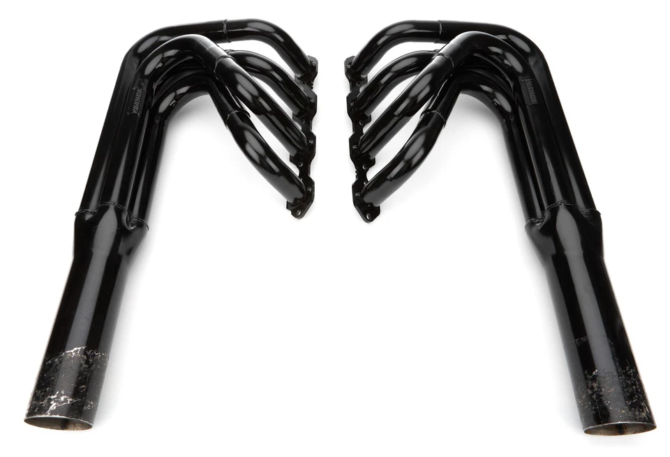 Schoenfeld 3024LVN, paquete de 2 cabezales de acero negro Dyno/Sprint para Ford 1-3/4 pulgadas - 1- Foto 2 de 4