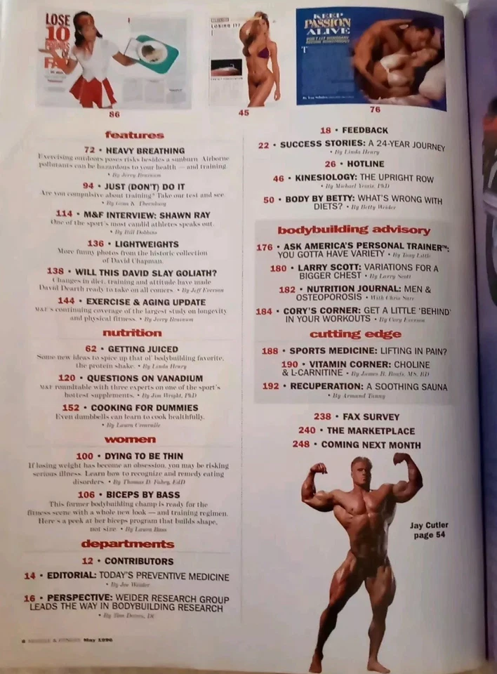 Jay Cutler W/ Female - Muscle & Fitness Bodybuilding Magazine - May 1996 - Image 3 of 4