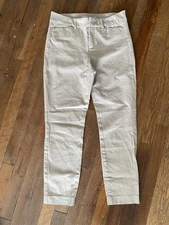 Old Navy High-Rise Tan Pixie Ankle Length Work Business Casual Neutral Pants 6