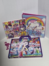 Lisa Frank Assorted Lot: Stickers Notepad Crayons Puzzles Folder Book Pen