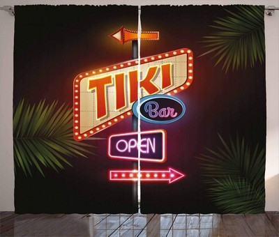 Tiki Bar   Dekovorhänge 280 × 225 cm, kastanienbraun
