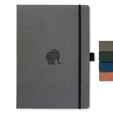 Dingbats - Wildlife Lined Extra Large Notebook, Grey Elephant, A4 - Hardcover - 