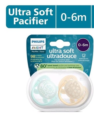 Philips AVENT Ultra Soft Pacifier 0-6 Months BPA-Free Sensitive Skin NIP