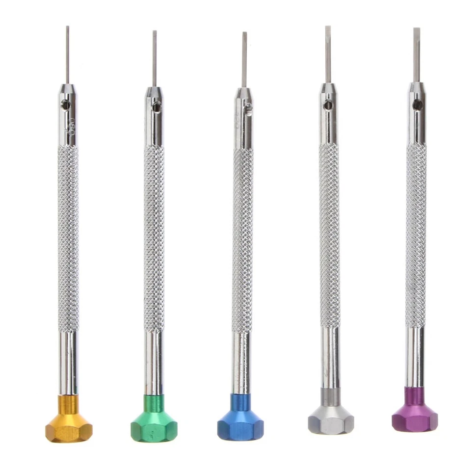 5 Pcs Watchmaker Repair Tool Precision Sized Flat Head Screwdrivers Slotted - Image 3 of 4