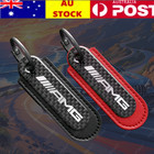 Real Carbon Fibre Black Mercedes Benz AMG Car Key Ring Chain Keyring Buckle