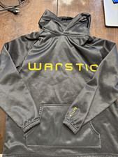 Warstic Unisex Kids Pullover Hoodie Black/Yellow Logo Graphic Pockets YXL