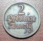 DANZIG 1926 2 Pfennige KM# 141 AU Original Toning Traces Red Coin No Issues — photo 2
