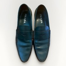 Green Men’s Prada Penny Loafers Size 8 1/2