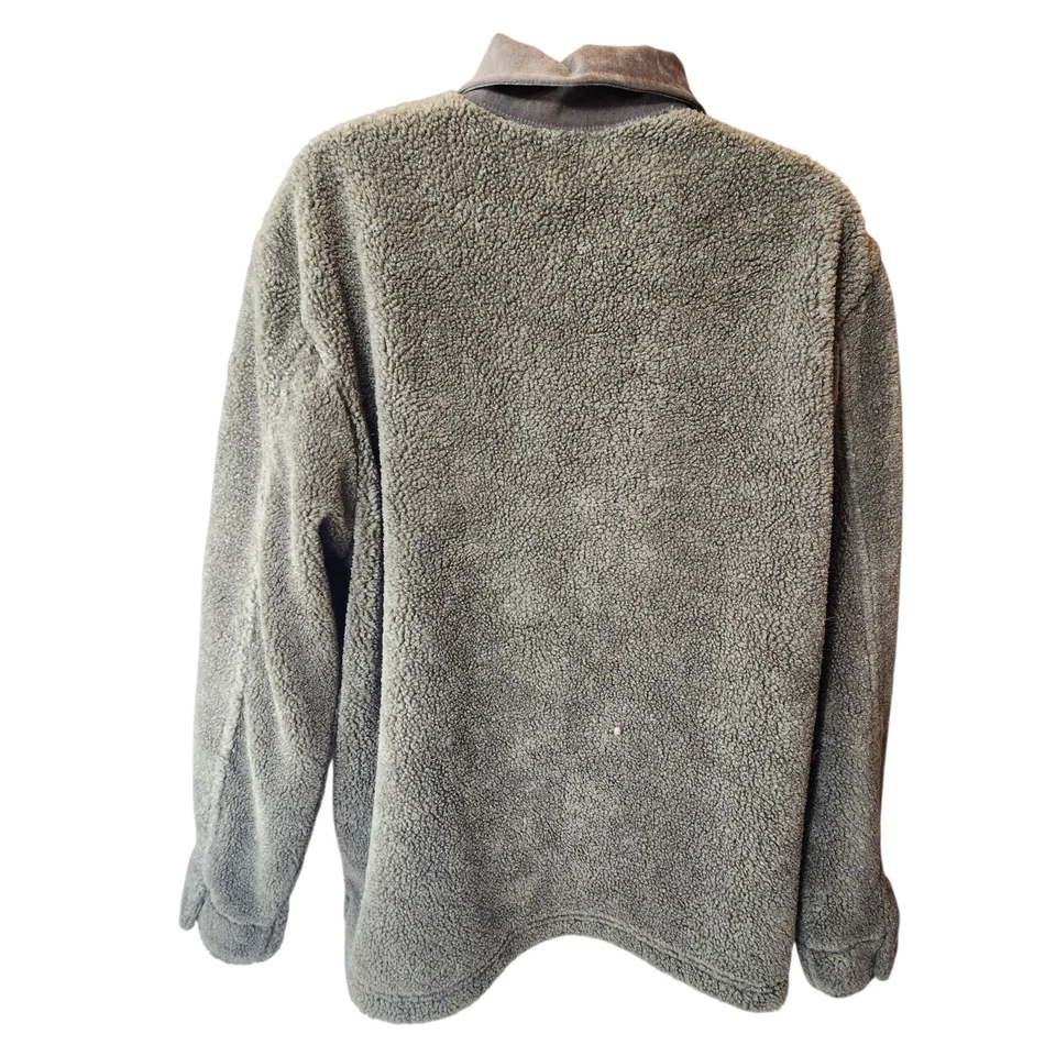 Chaqueta polar Teddi floral bordada Sherpa para mujer grande acogedora otoño Cottagecore Foto 2 de 4