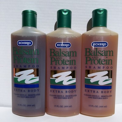 Rare 3 Vintage Eckerd Balsam & Protein Shampoo Extra Body 15 0z NOS Like Flex
